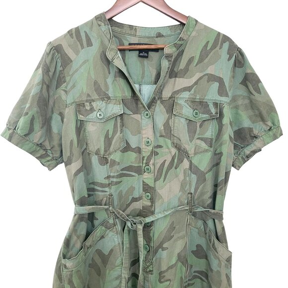 Sanctuary Standard Surplus Risk Taker Romper Womens Size 12 Palm Camo - Picture 3 of 7